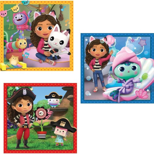 Clementoni Children's Puzzle Super Color Gabbys Dollhouse 3x48 pcs 1200-25300 8005125253005